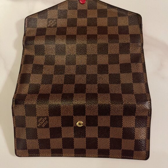 Louis Vuitton Josephine Wallet Damier Ebene Red Wallet + Box/Dust Bag + COA - Picture 9 of 14